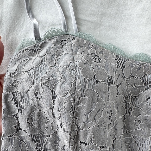 NWT Gray Lace Midi dress with Lace-up at back - Picture 5 of 11